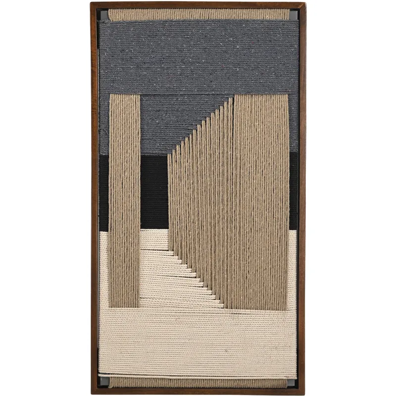 Manila Woven Framed Art, Blue Grey