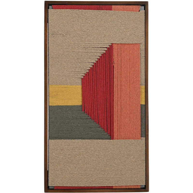 Manila Woven Framed Art, Red