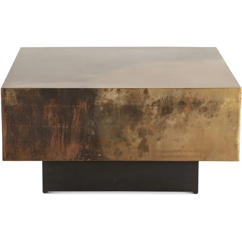 Moab 35" Coffee Table in Oxidized Copper