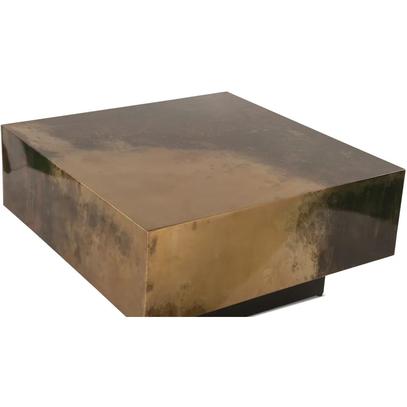 Moab 35" Coffee Table in Oxidized Copper