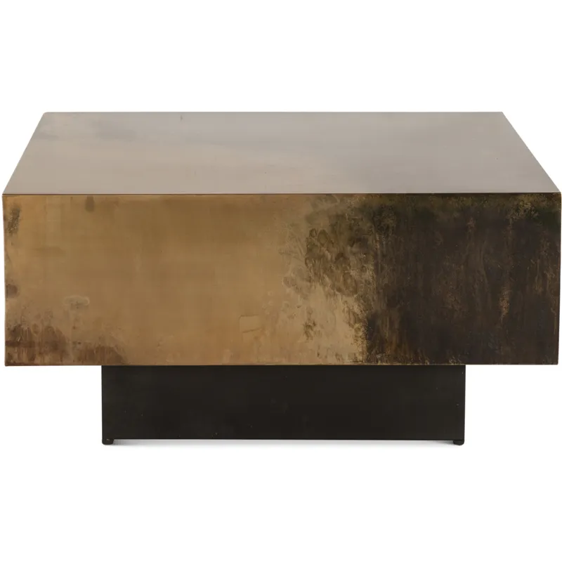 Moab 35" Coffee Table in Oxidized Copper