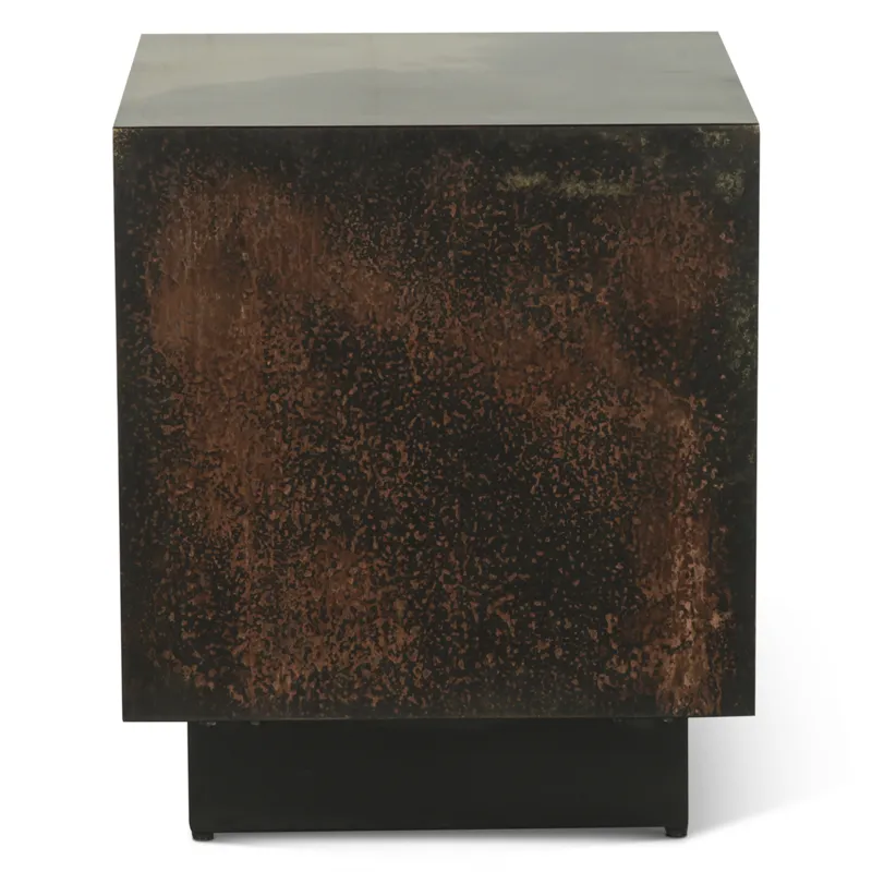 Moab 20" Side Table in Oxidized Copper