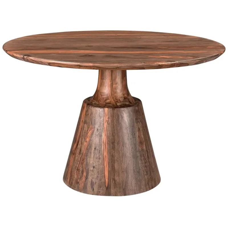 Miles 46" Round Dining in Brownstone