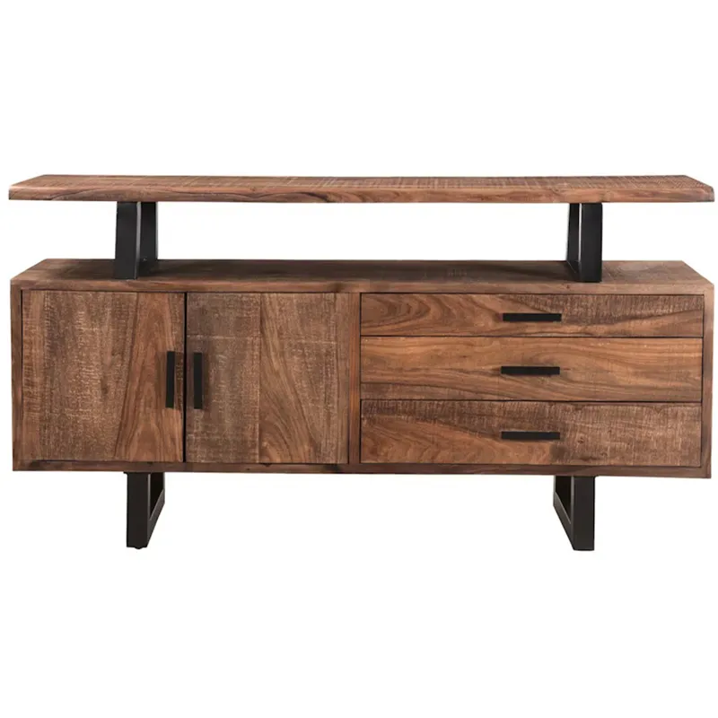 Miles 63" Live Edge Top Sideboard in Brownstone
