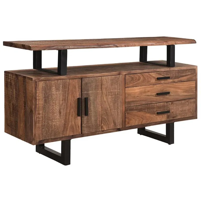 Miles 63" Live Edge Top Sideboard in Brownstone