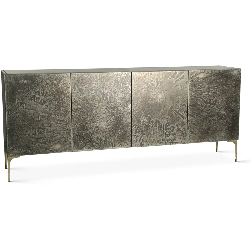 Mojave 83" Four Door Buffet in Desert Patina with Brass Base