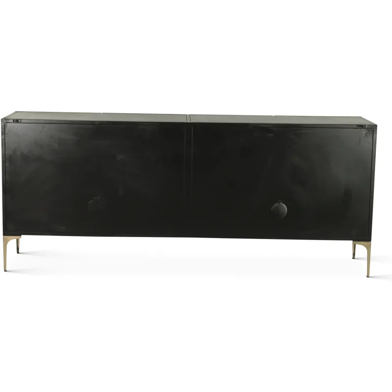 Mojave 83" Four Door Buffet in Desert Patina with Brass Base