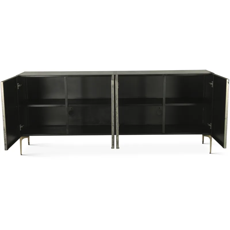 Mojave 83" Four Door Buffet in Desert Patina with Brass Base