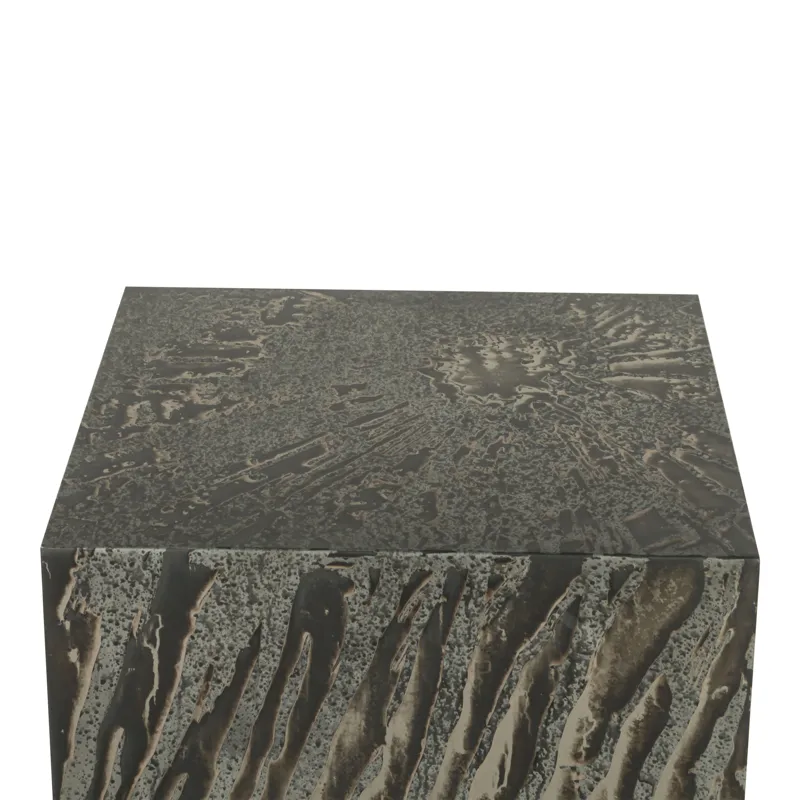 Mojave 20" Side Table in Desert Patina with Brass Base