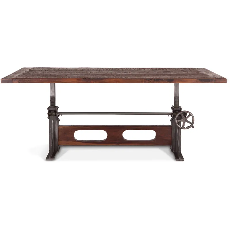 Manchester 84" Adjustable Dining Table in Natural Reclaimed