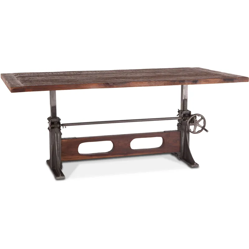 Manchester 84" Adjustable Dining Table in Natural Reclaimed