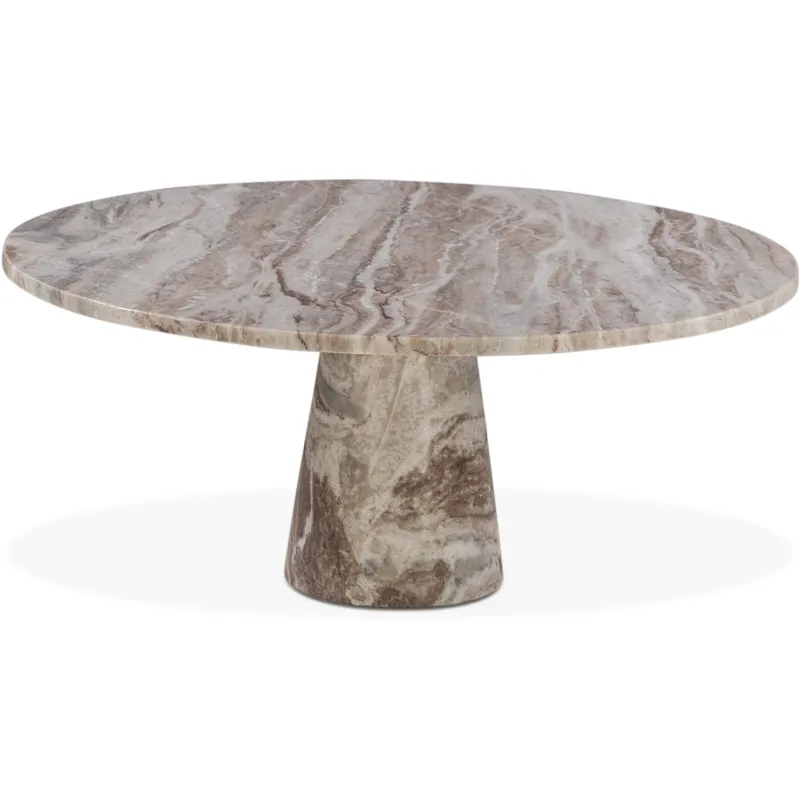 Nile 38" Coffee Table in Brown Toronto Marble