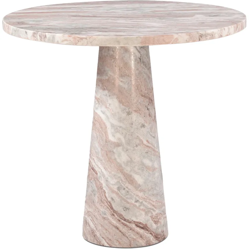 Nile 30" Round Dining Table in Brown Toronto Marble