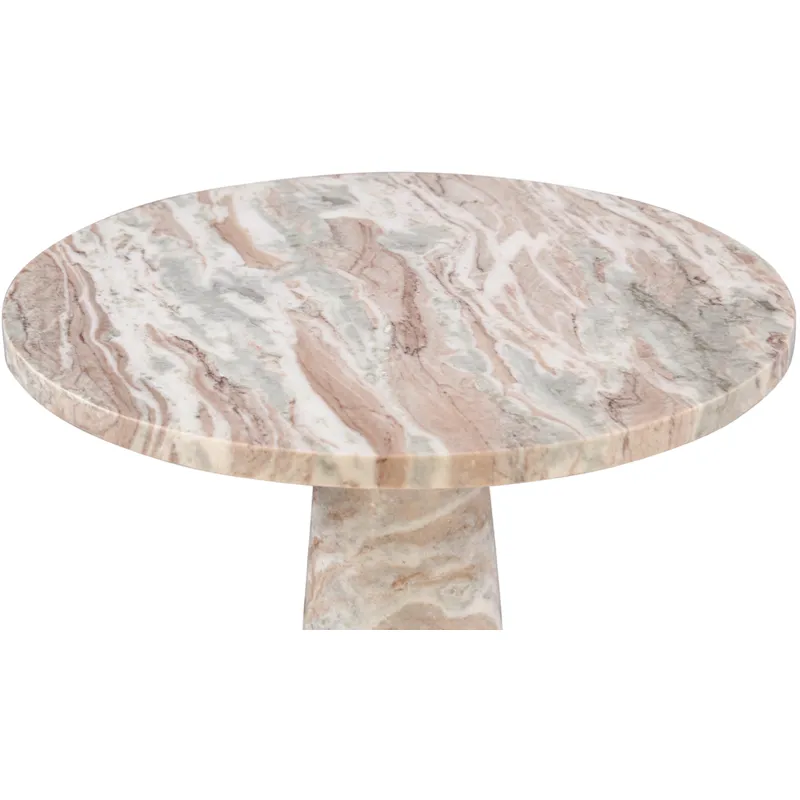 Nile 30" Round Dining Table in Brown Toronto Marble