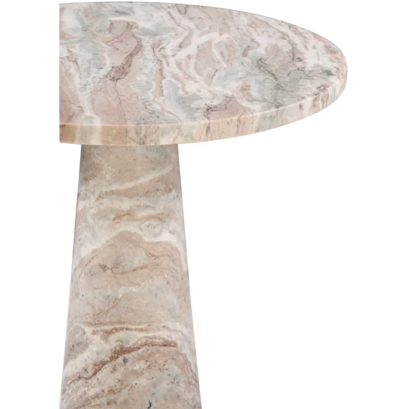 Nile 30" Round Dining Table in Brown Toronto Marble