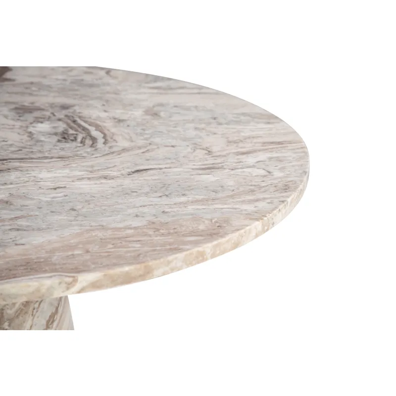 Nile 48" Round Dining Table in Brown Toronto Marble