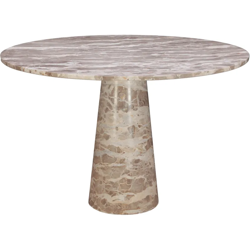 Nile 48" Round Dining Table in Capri Beige Marble