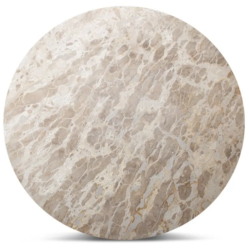 Nile 48" Round Dining Table in Capri Beige Marble