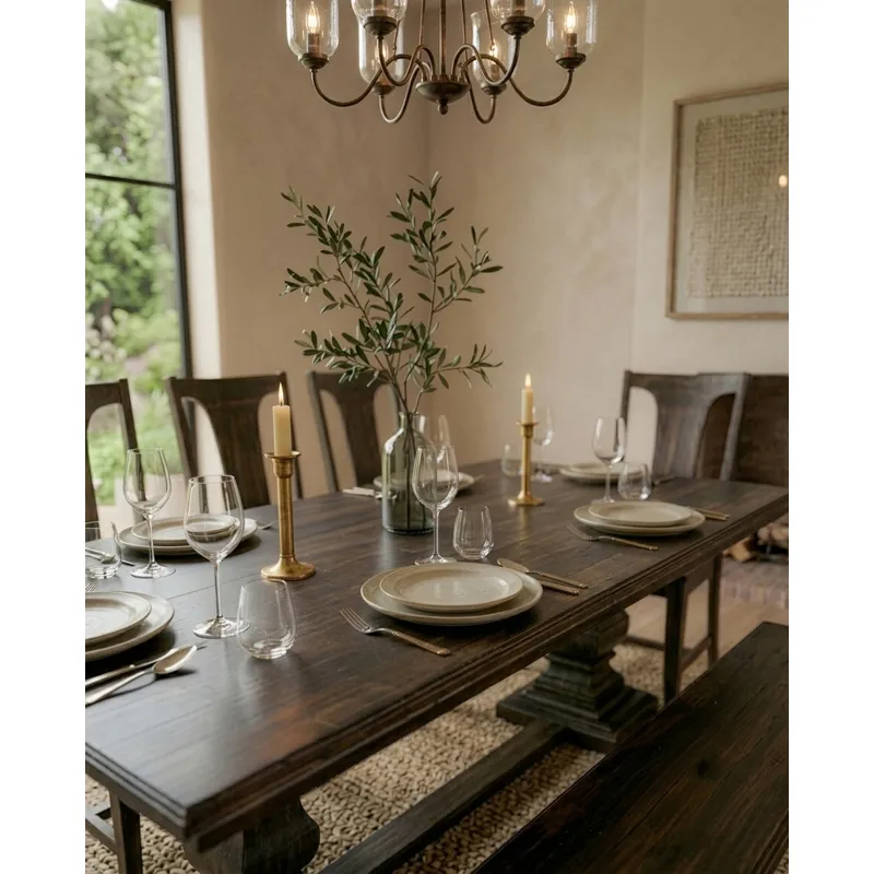 Nimes 84" Dining Table in Vintage Brown