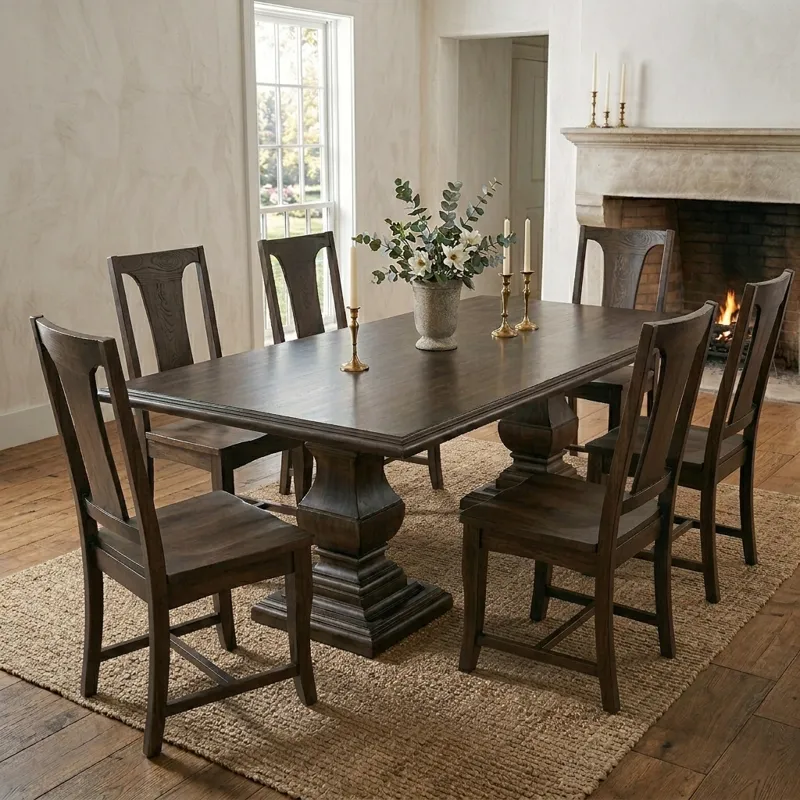 Nimes 84" Dining Table in Vintage Brown