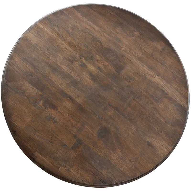 Nimes 48" Round Dining Table in Weathered Mango