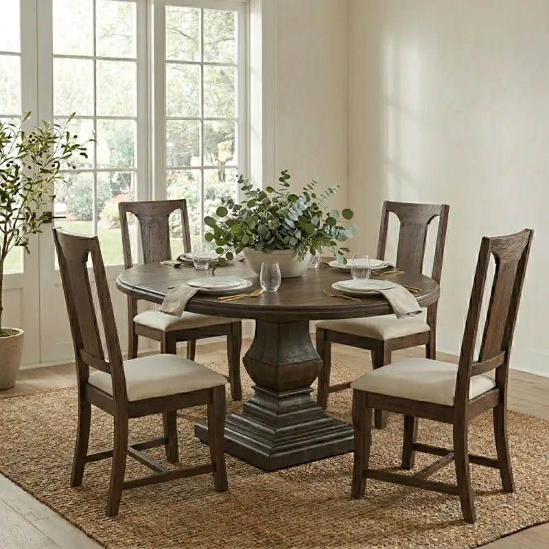 Nimes 18" Upholstered Dining Chair in Weathered Mango
