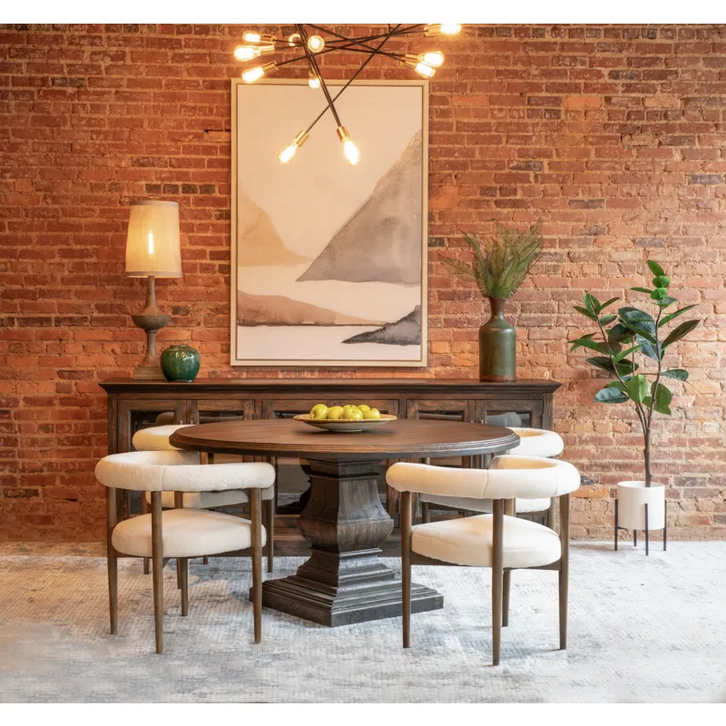 Nimes 48" Round Dining Table in Weathered Mango