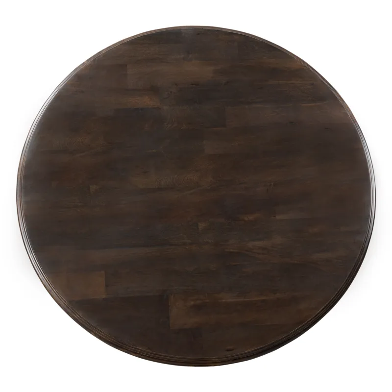 Nimes 60" Round Dining Table in Vintage Brown