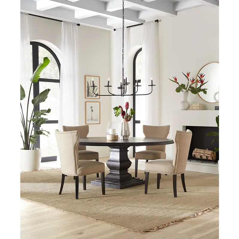 Nimes 60" Round Dining Table in Vintage Brown
