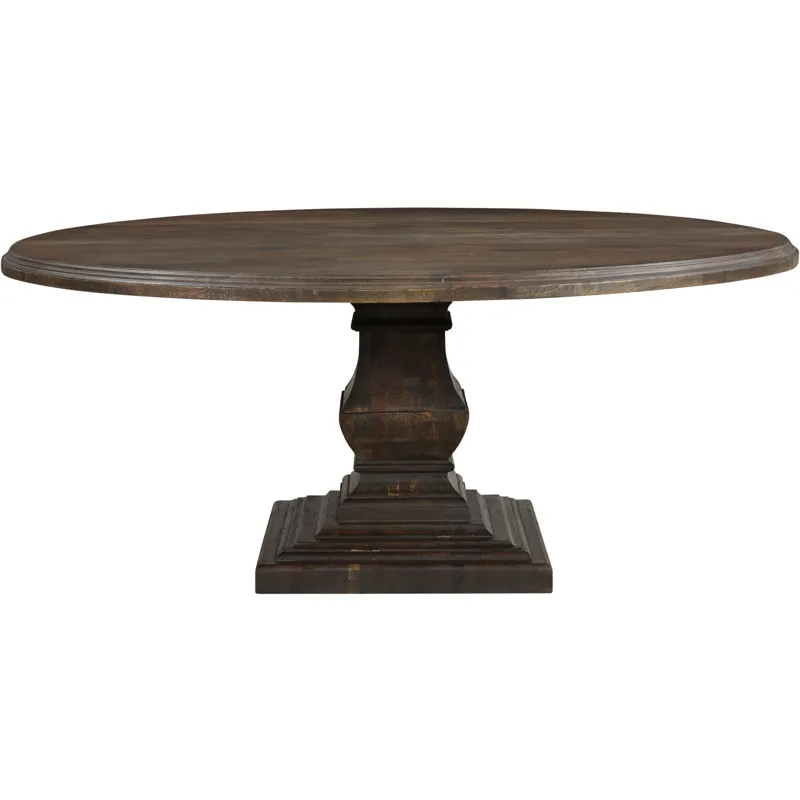 Nimes 60" Round Dining Table in Weathered Mango