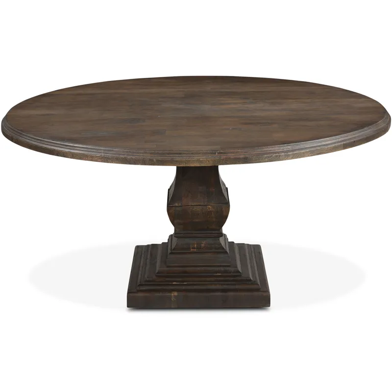 Nimes 60" Round Dining Table in Weathered Mango