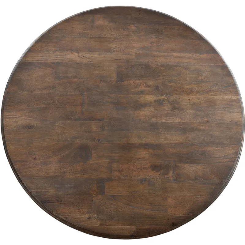 Nimes 60" Round Dining Table in Weathered Mango