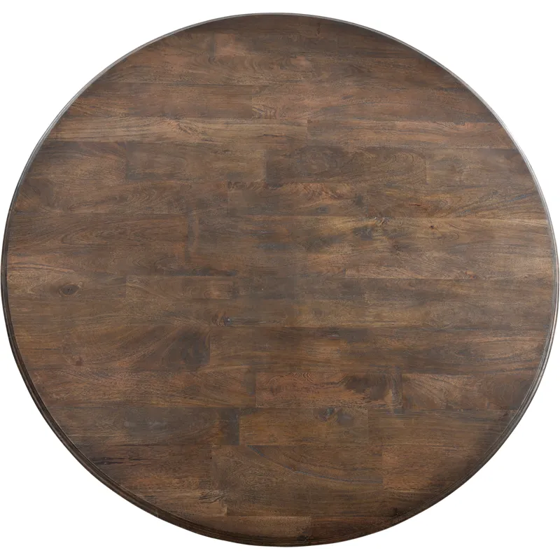 Nimes 60" Round Dining Table in Weathered Mango