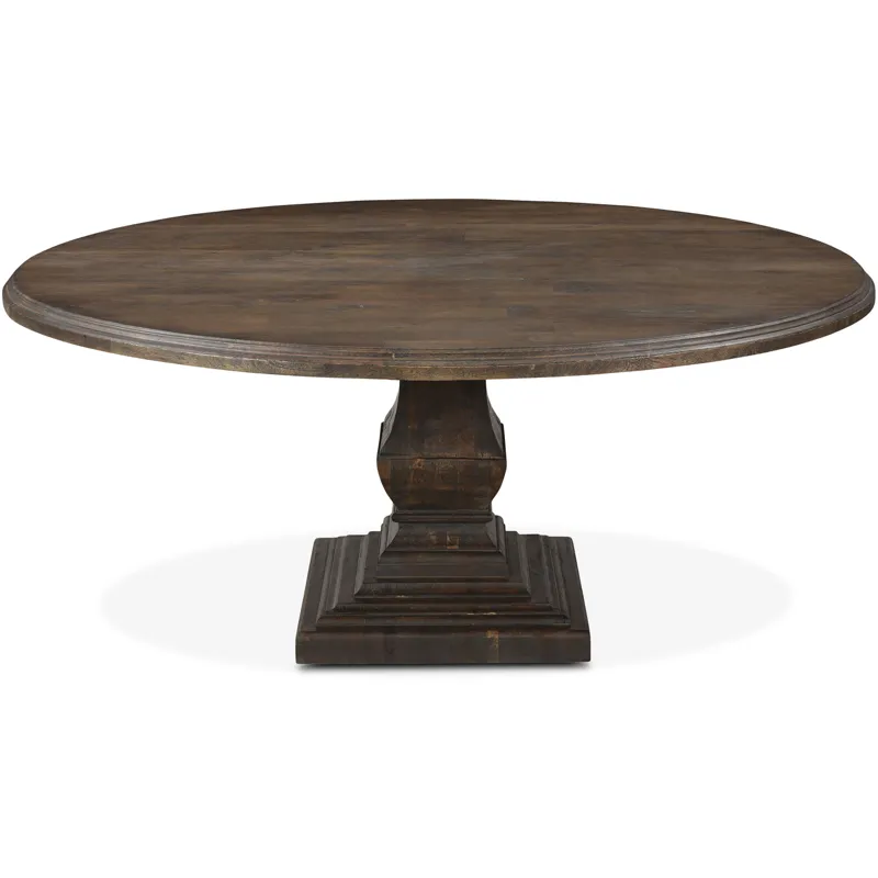 Nimes 72" Round Dining Table in Weathered Mango