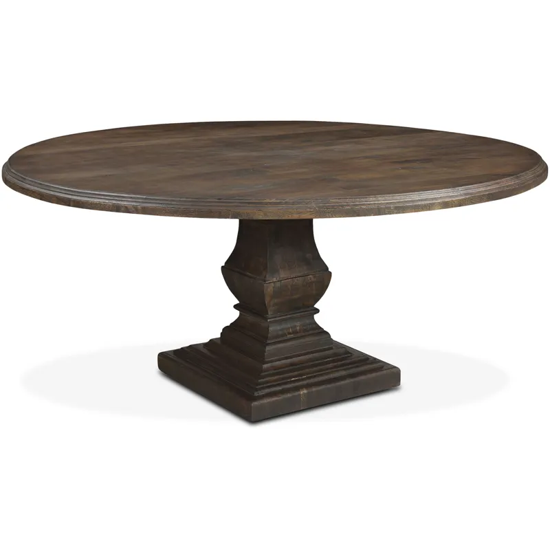 Nimes 72" Round Dining Table in Weathered Mango