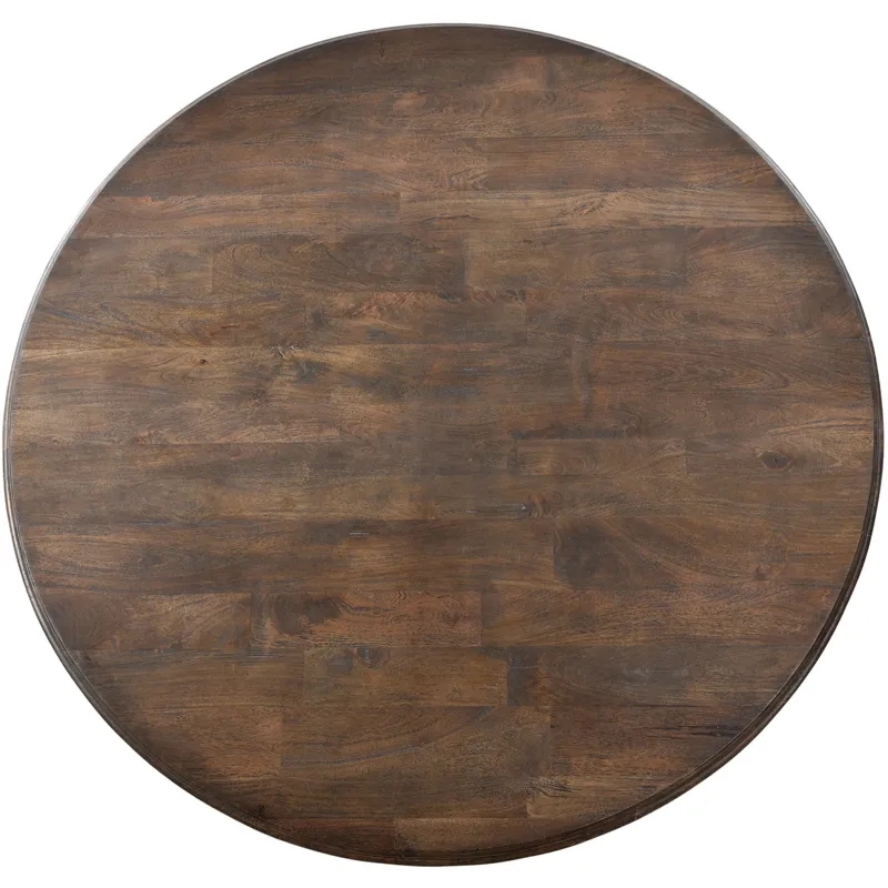 Nimes 72" Round Dining Table in Weathered Mango