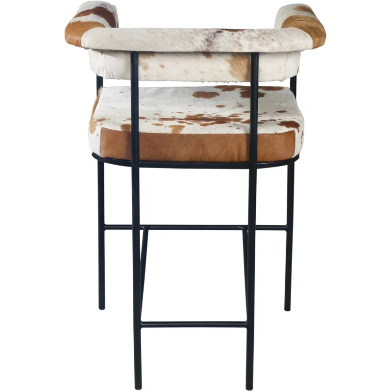 Nola 18" Counter Armchair in Brown Hair on Hide