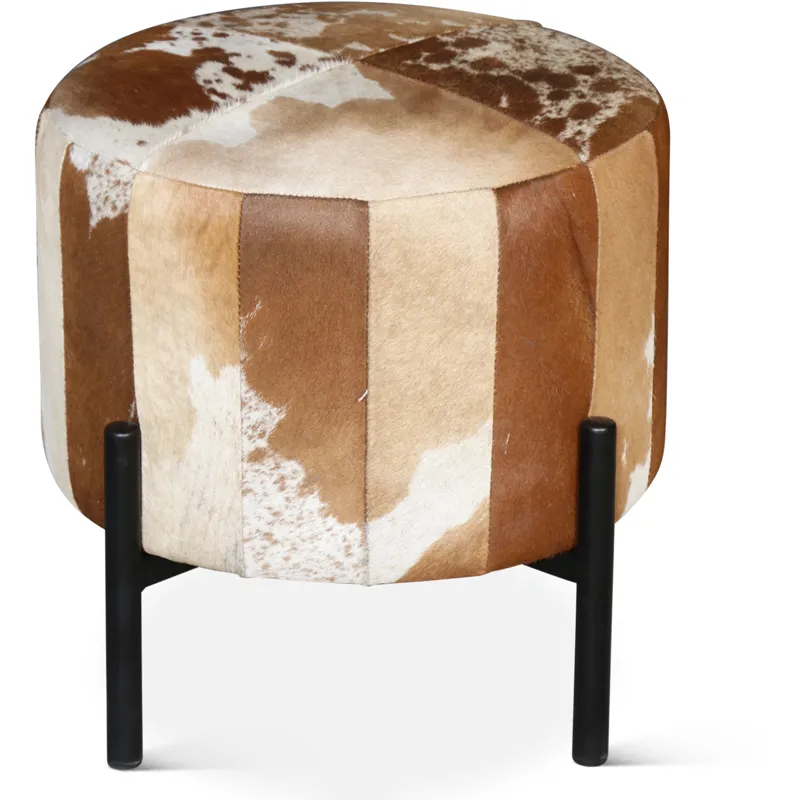 Nola 20" Stool in Brown Hair on Hide