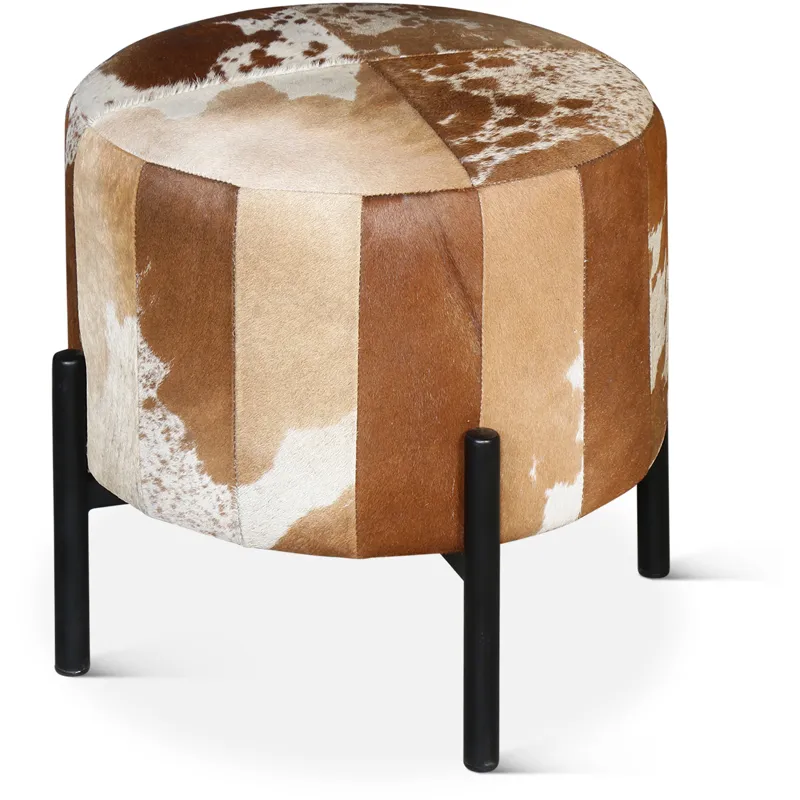 Nola 20" Stool in Brown Hair on Hide