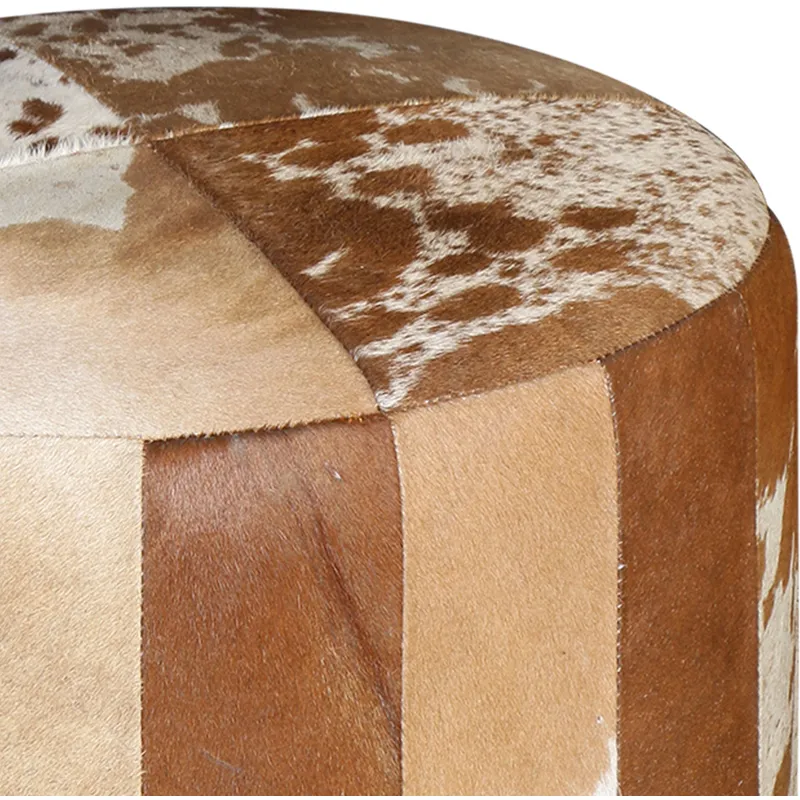 Nola 20" Stool in Brown Hair on Hide