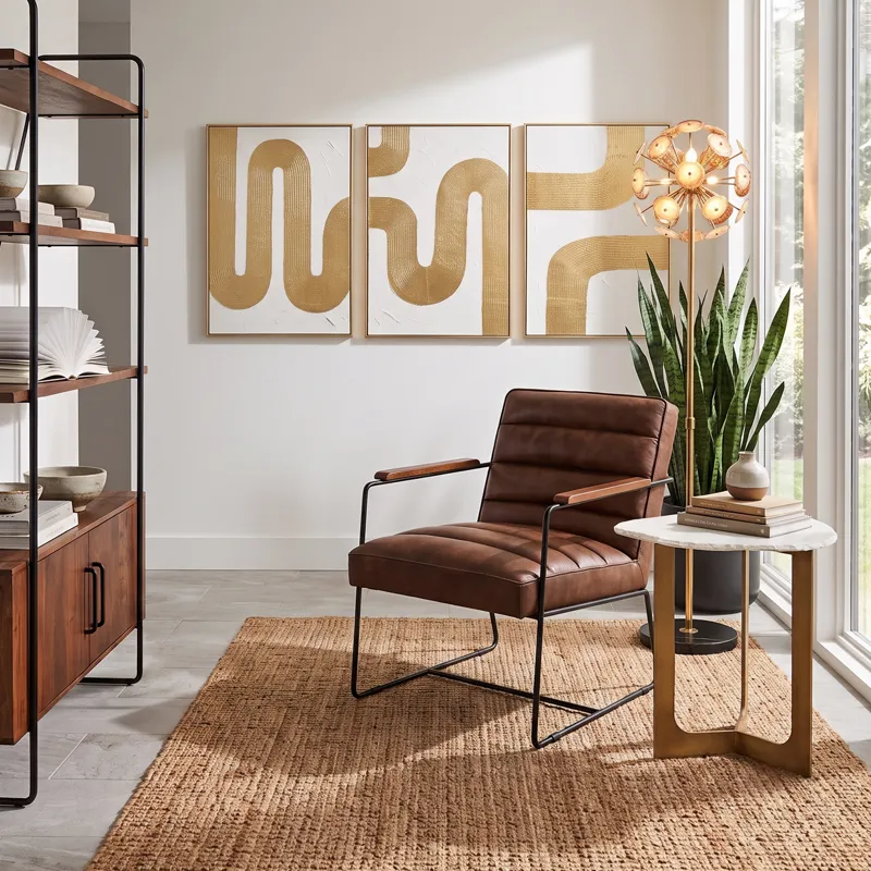 New York Tony Accent Chair in Antique Whiskey