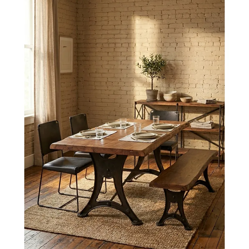 Organic Forge 94" Dining Table in Raw Walnut