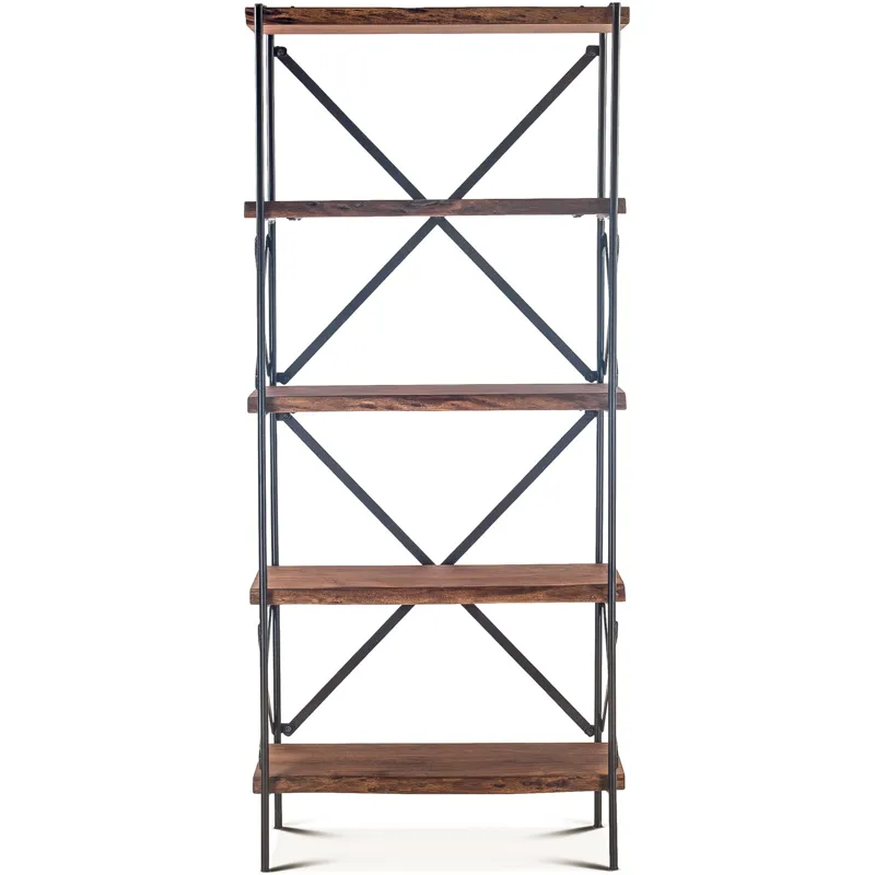 Organic Forge 34" Tall Bookshelf in Raw Walnut