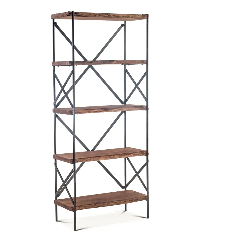 Organic Forge 34" Tall Bookshelf in Raw Walnut