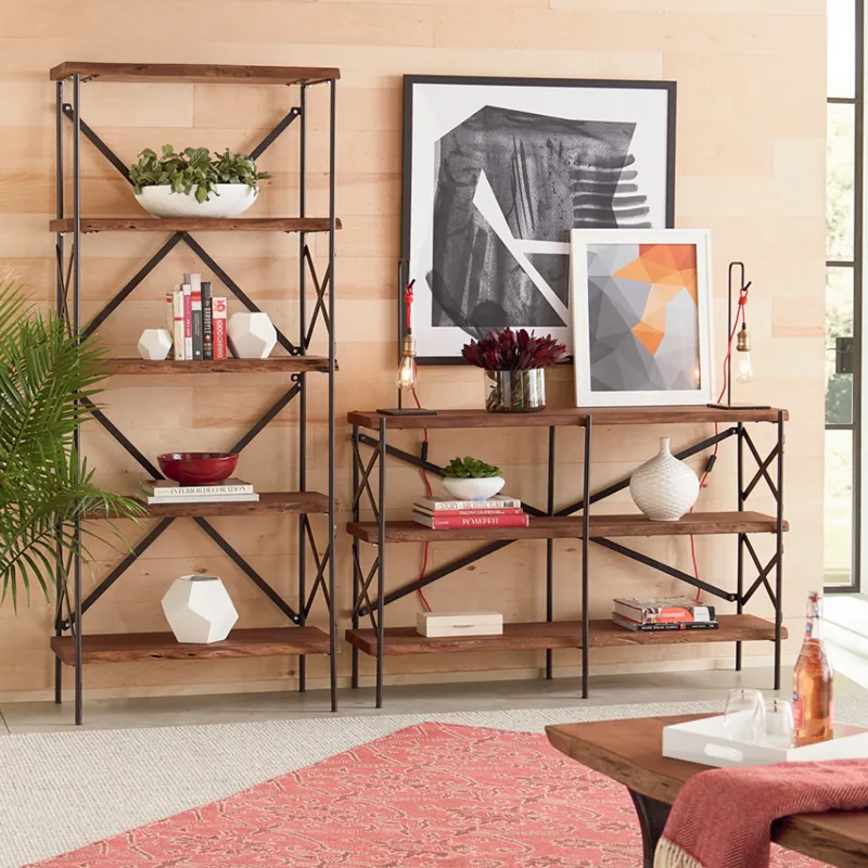 Organic Forge 34" Tall Bookshelf in Raw Walnut