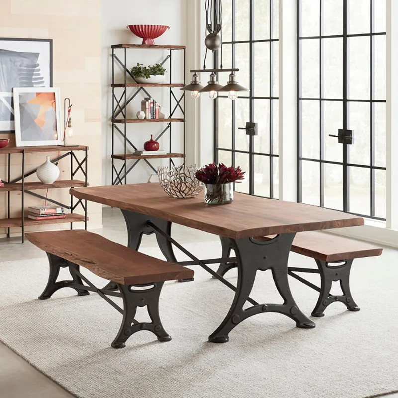 Organic Forge 94" Dining Table in Raw Walnut