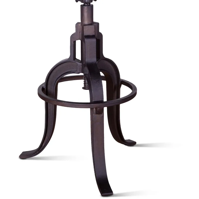 Organic Forge 14" Adjustable Stool in Raw Walnut