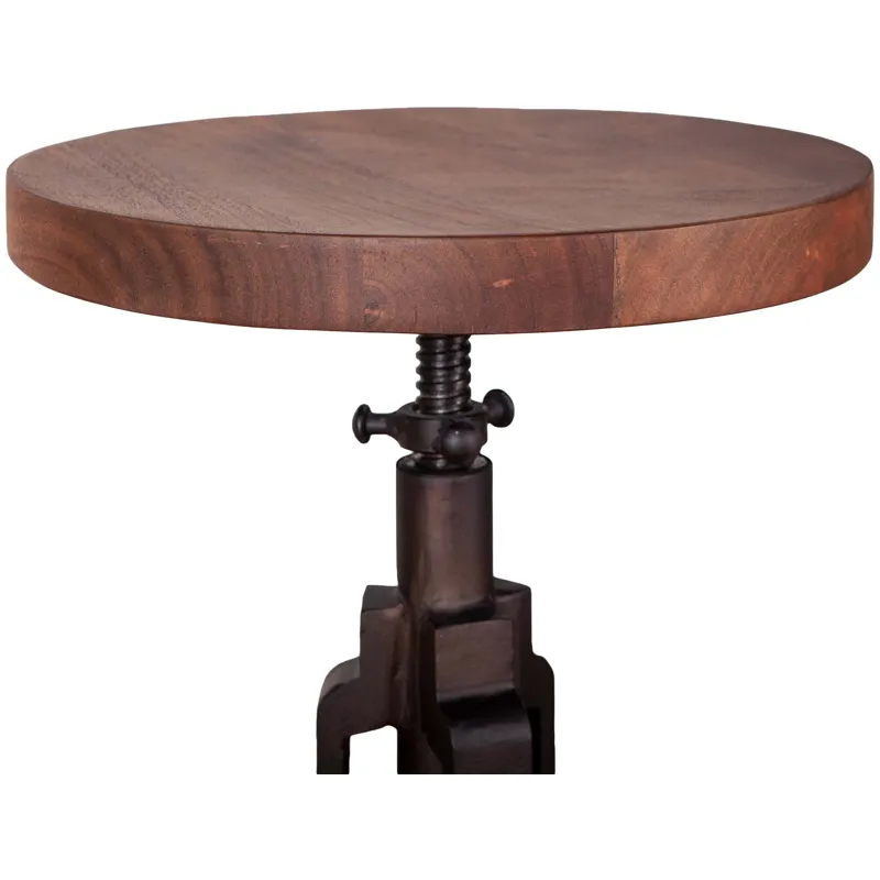 Organic Forge 14" Adjustable Stool in Raw Walnut