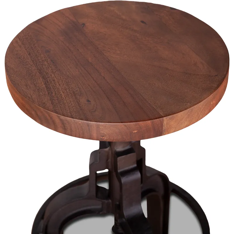 Organic Forge 14" Adjustable Stool in Raw Walnut