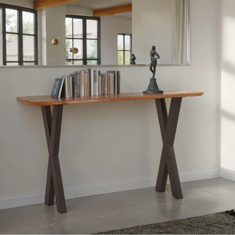 Rapallo 52" Console Table in Natural Mango Wood